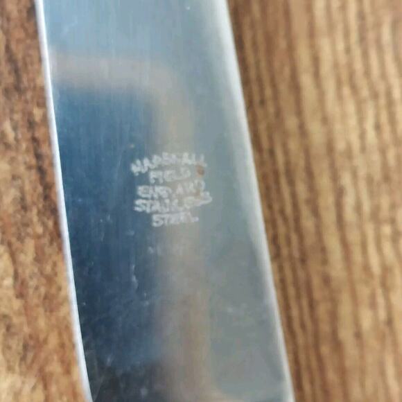 VTG Marshall Field Cheese Knife Mother of Pearl Handle England Stainless Steel - Picture 2 of 4